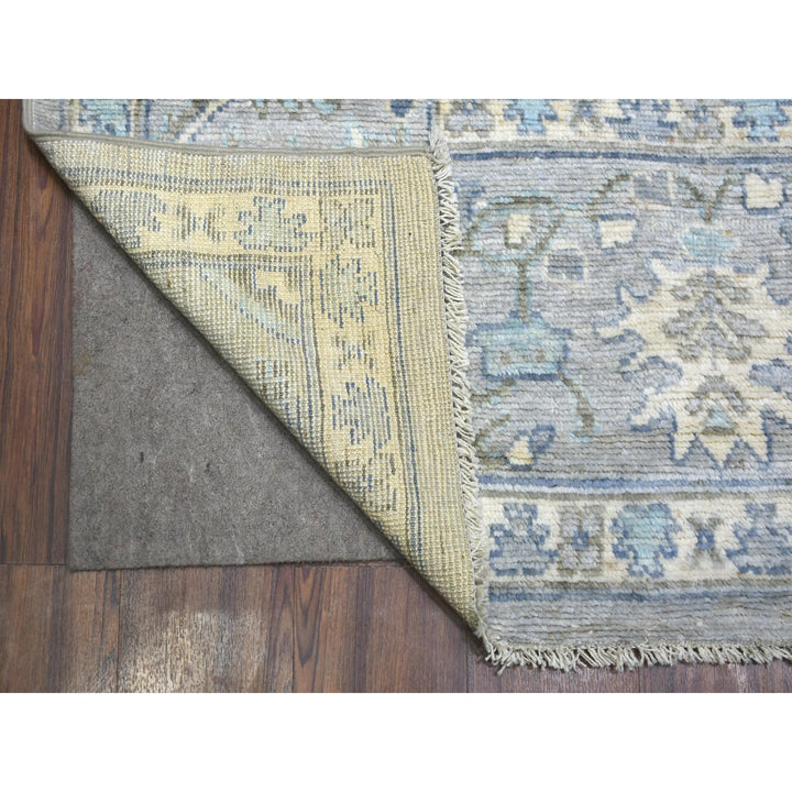 8'1" x 10'4" New Hand Knotted Grey Wool Rectangle Oriental Rug - MOA10271839