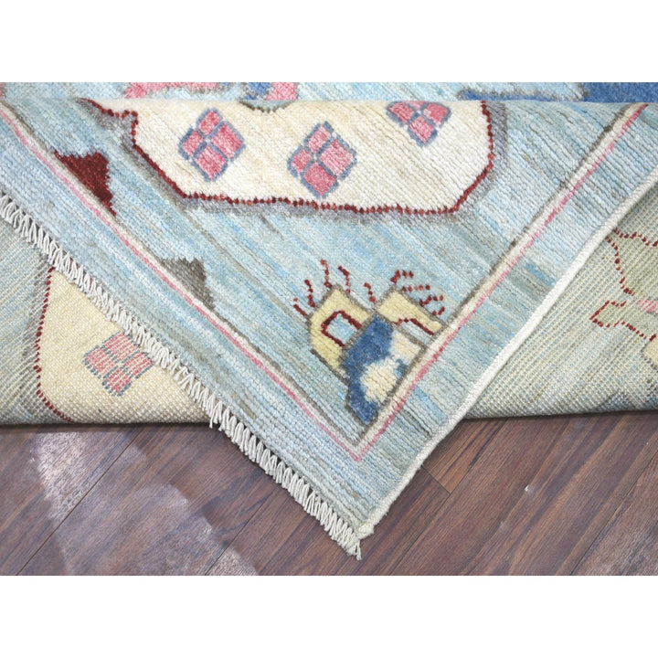 8'10" x 11'8" New Hand Knotted Blue Wool Rectangle Oriental Rug - MOA10271847