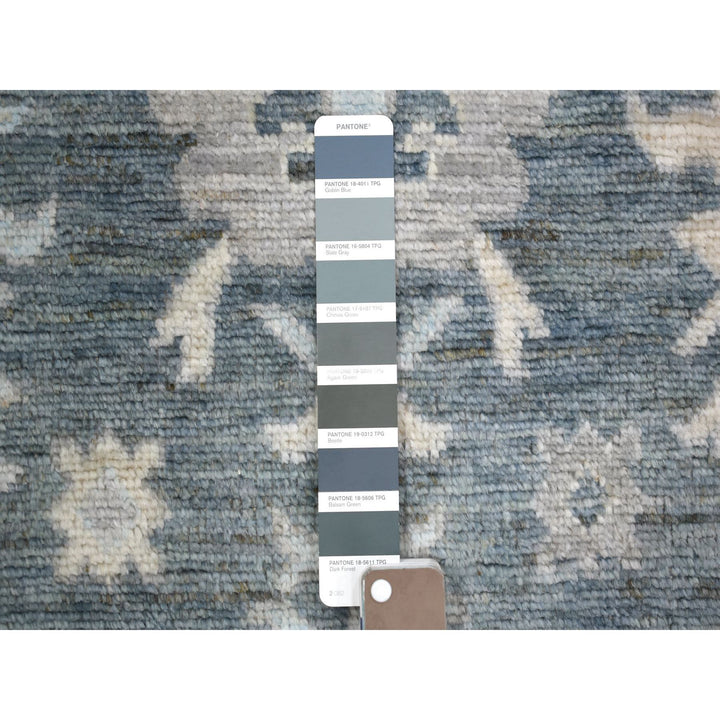 3'0" x 11'7" New Hand Knotted Grey Wool Runner Oriental Rug - MOA10271883