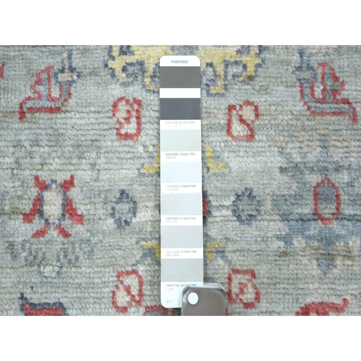 2'7" x 9'5" New Hand Knotted Grey Wool Runner Oriental Rug - MOA10271885