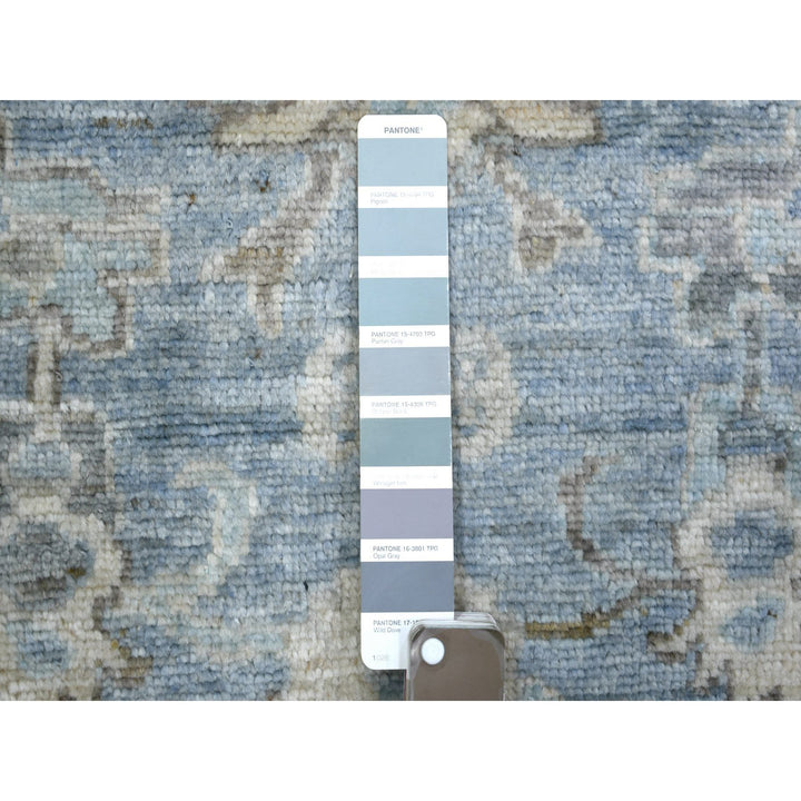 3'0" x 9'9" New Hand Knotted Blue Wool Runner Oriental Rug - MOA10271890