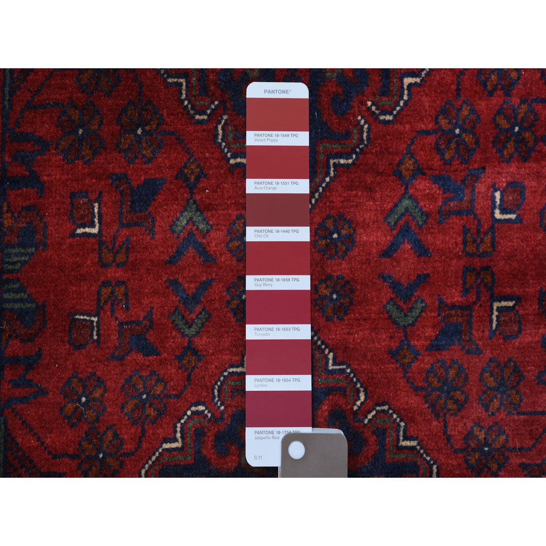 2'10" x 12'6" New Hand Knotted Red Wool Runner Oriental Rug - MOA10271897