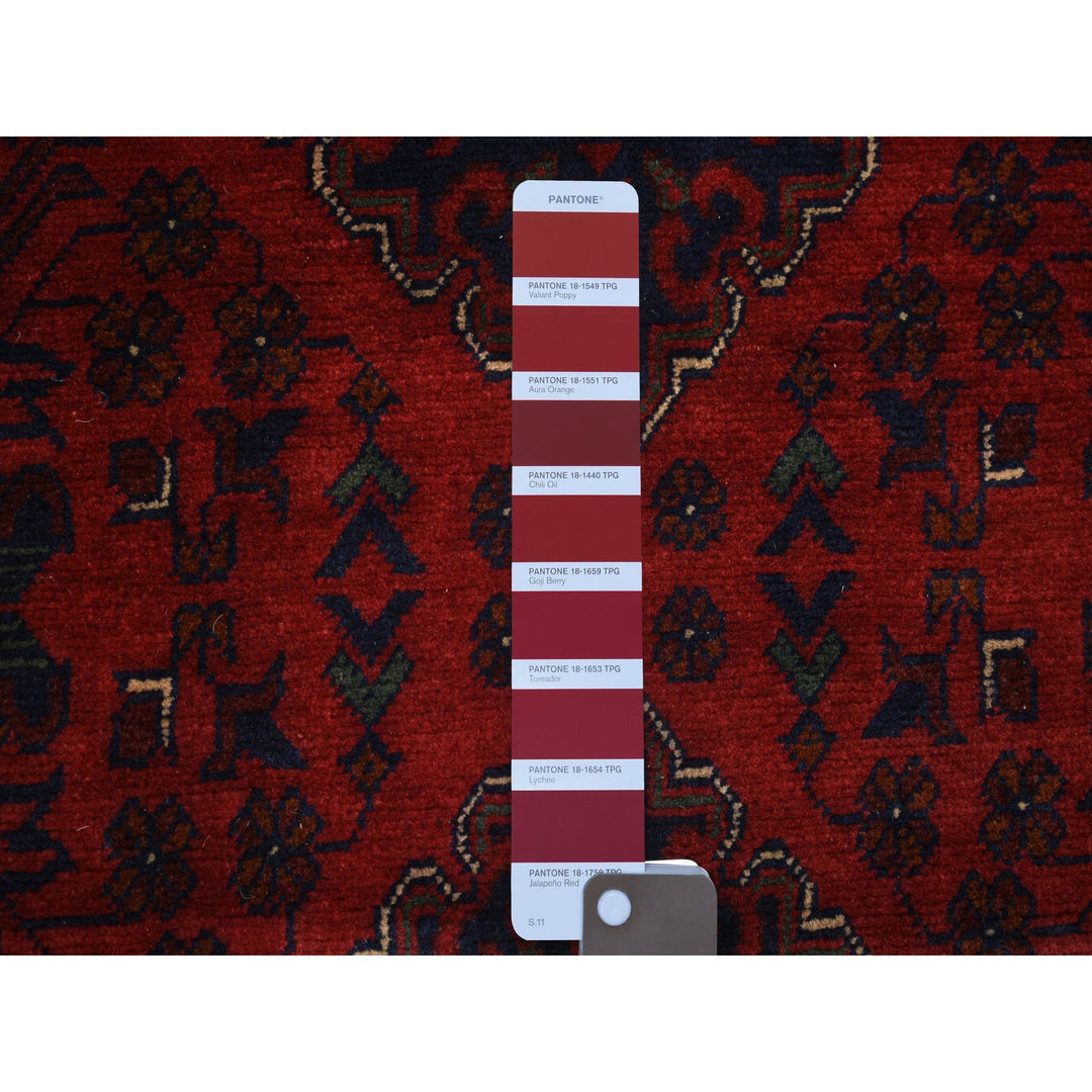 3'0" x 9'7" New Hand Knotted Red Wool Runner Oriental Rug - MOA10271901