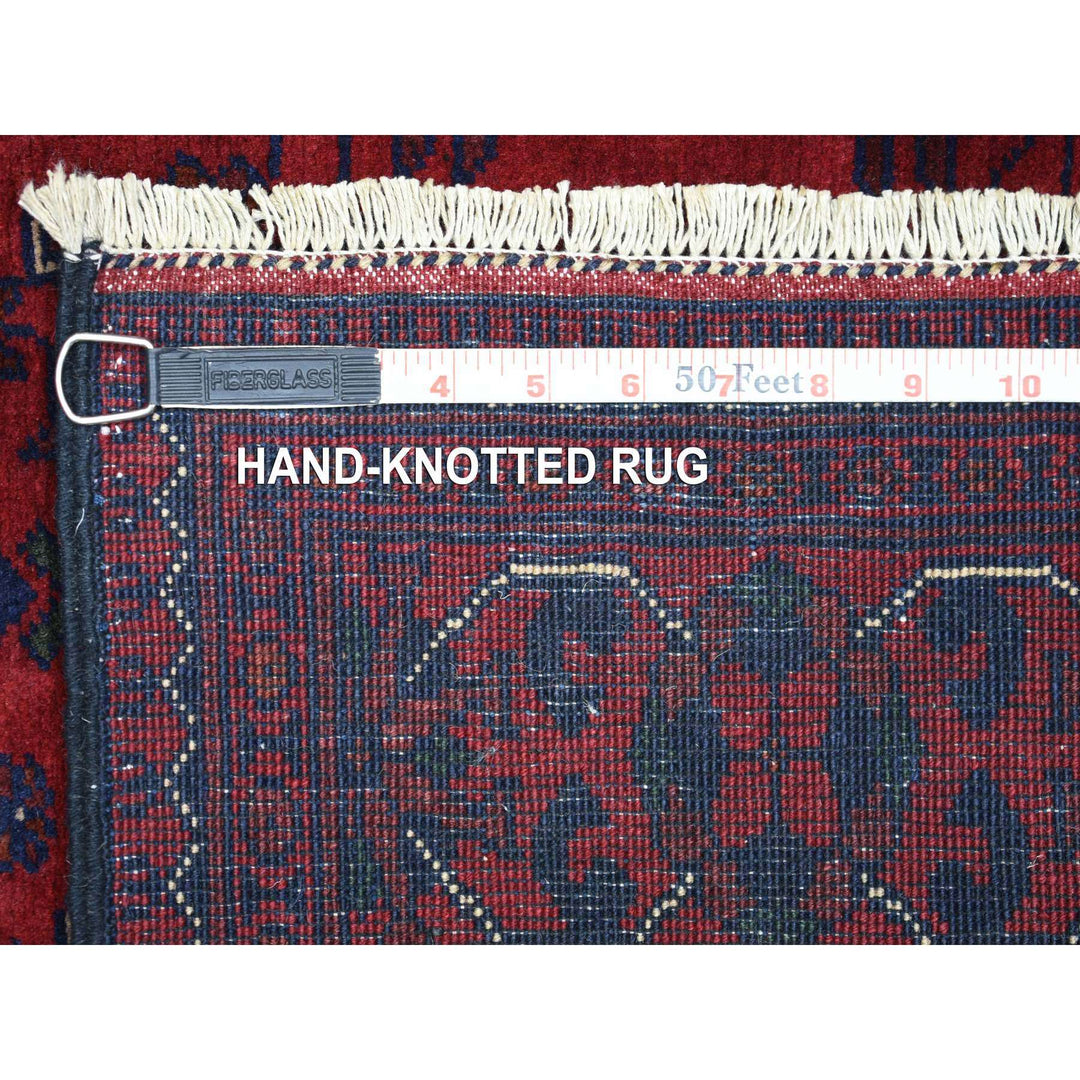 3'0" x 9'7" New Hand Knotted Red Wool Runner Oriental Rug - MOA10271901