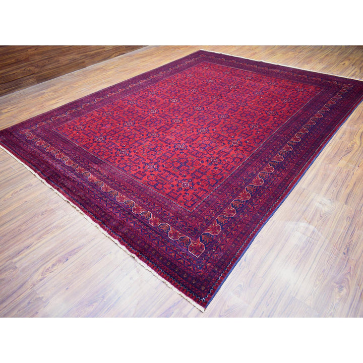 10'0" x 12'10" New Hand Knotted Red Wool Rectangle Oriental Rug - MOA10271915