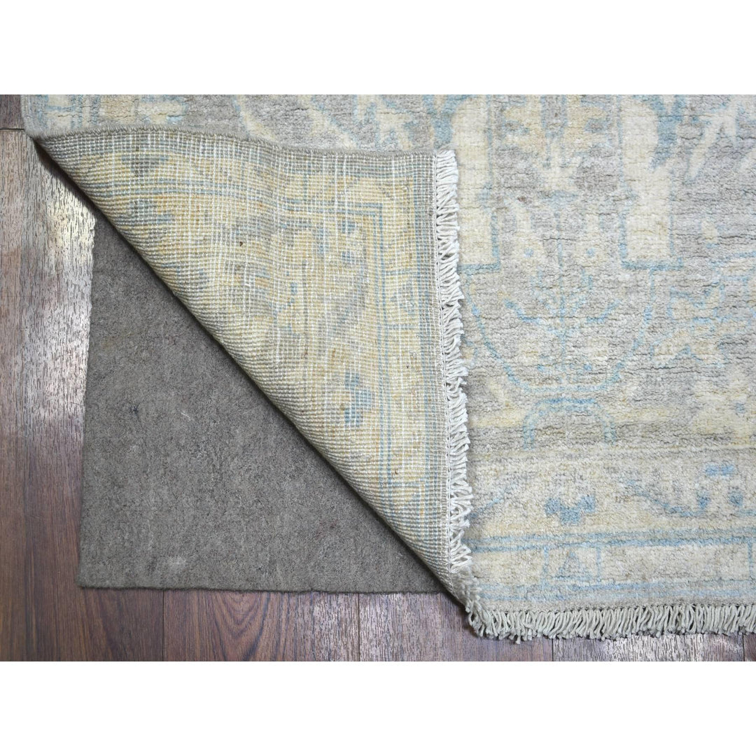 3'0" x 5'0" New Hand Knotted Grey Wool Rectangle Oriental Rug - MOA10271980