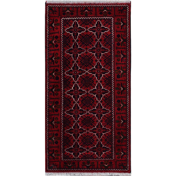 2'3" x 4'6" New Hand Knotted Red Wool Runner Oriental Rug - MOA102719