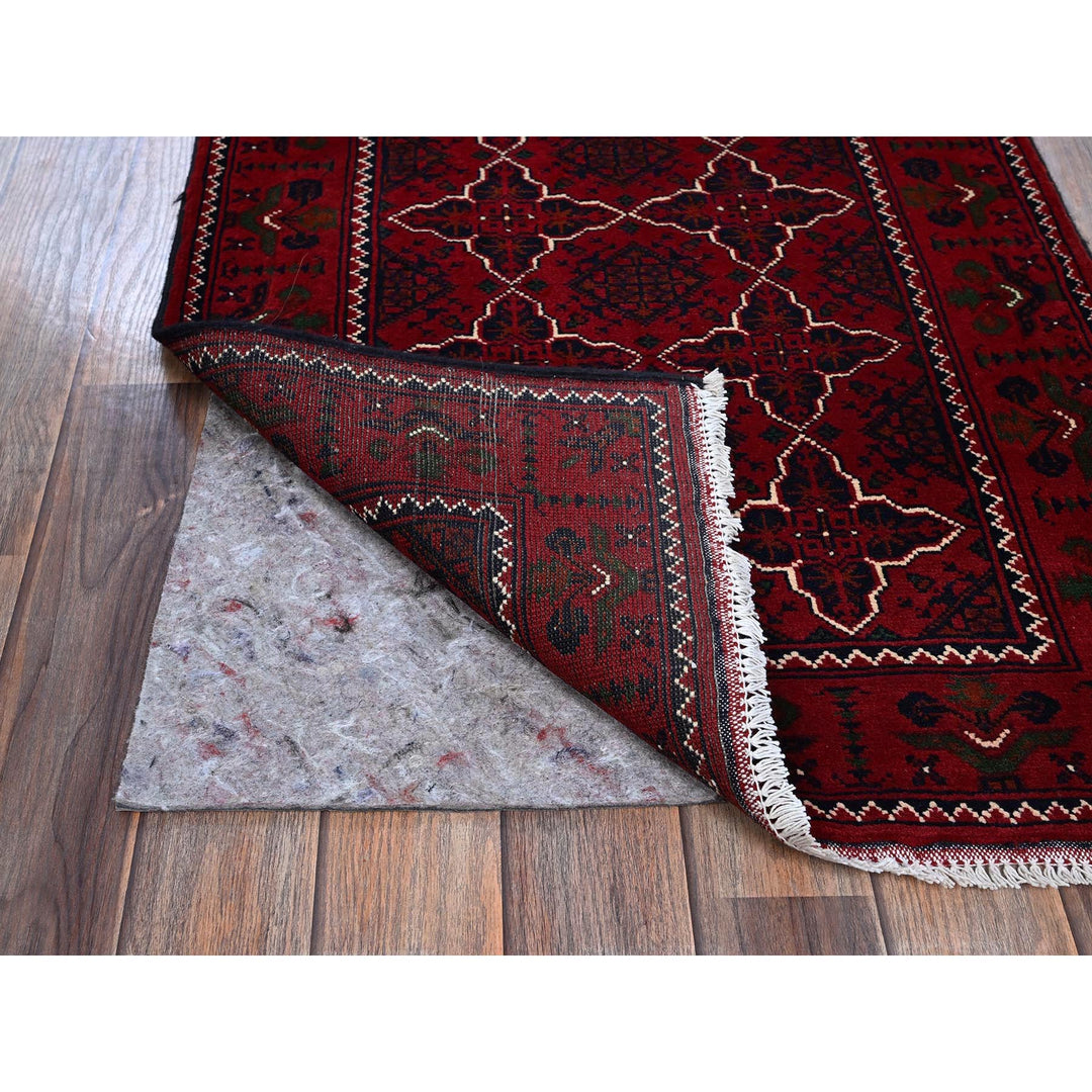 2'3" x 4'6" New Hand Knotted Red Wool Runner Oriental Rug - MOA102719