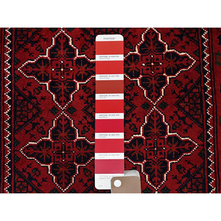 2'3" x 4'6" New Hand Knotted Red Wool Runner Oriental Rug - MOA102719
