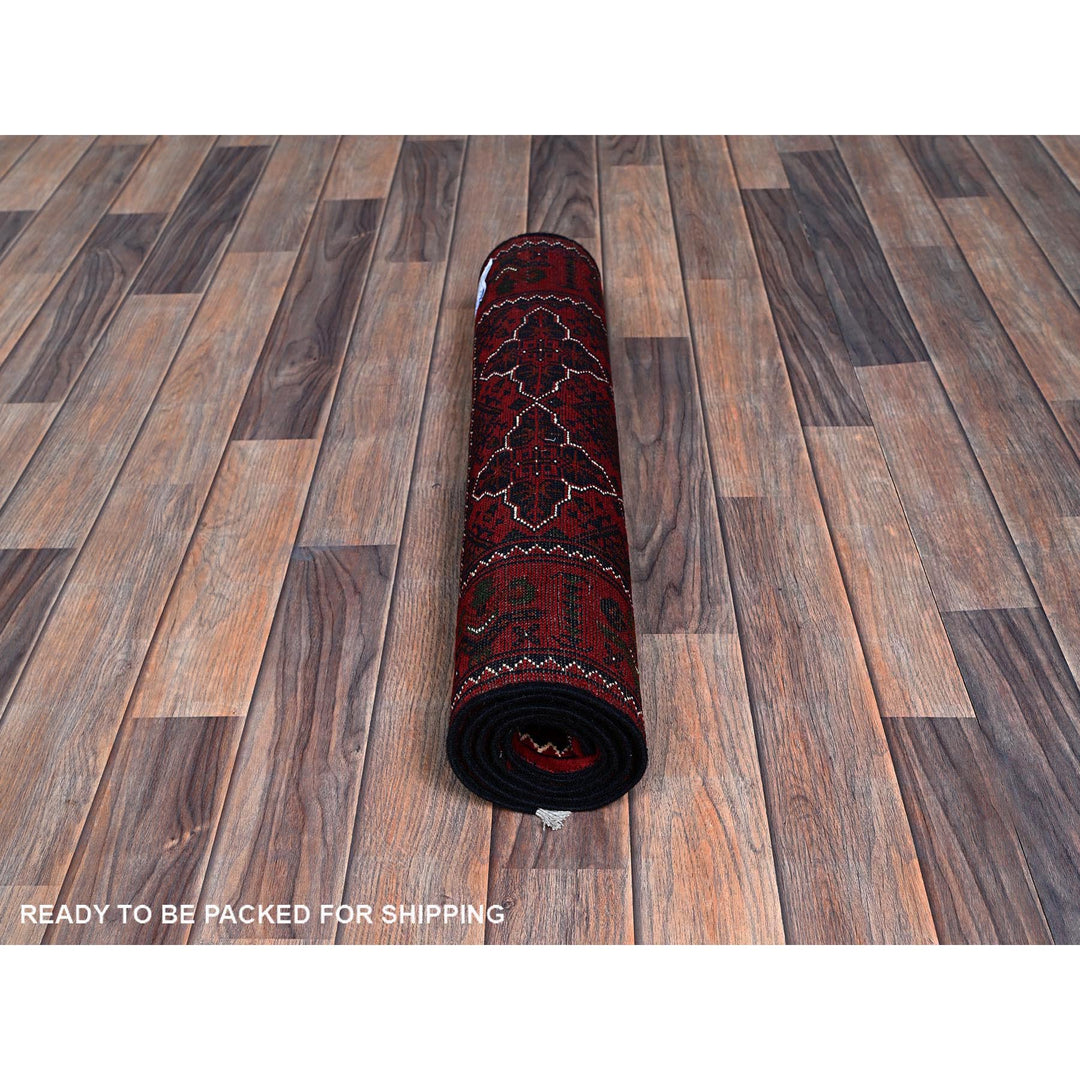 2'3" x 4'6" New Hand Knotted Red Wool Runner Oriental Rug - MOA102719