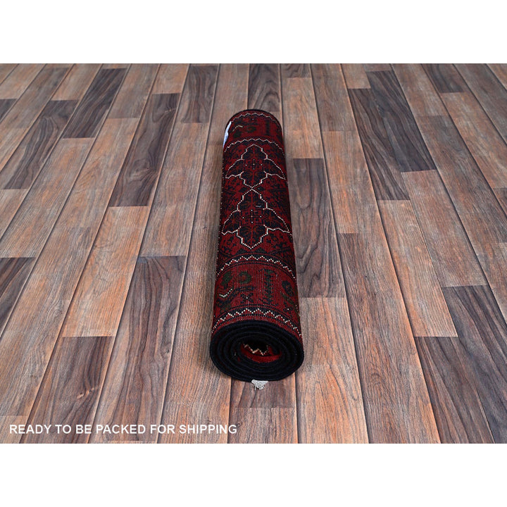 2'3" x 4'6" New Hand Knotted Red Wool Runner Oriental Rug - MOA102719