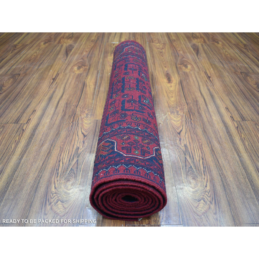 2'9" x 9'6" New Hand Knotted Red Wool Runner Oriental Rug - MOA10272011