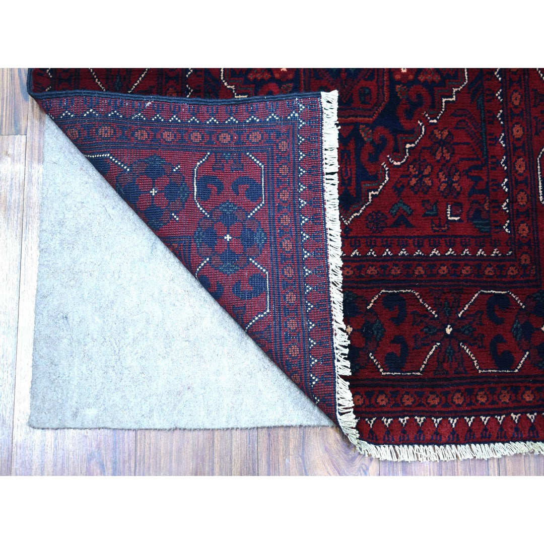 2'9" x 9'5" New Hand Knotted Red Wool Runner Oriental Rug - MOA10272015