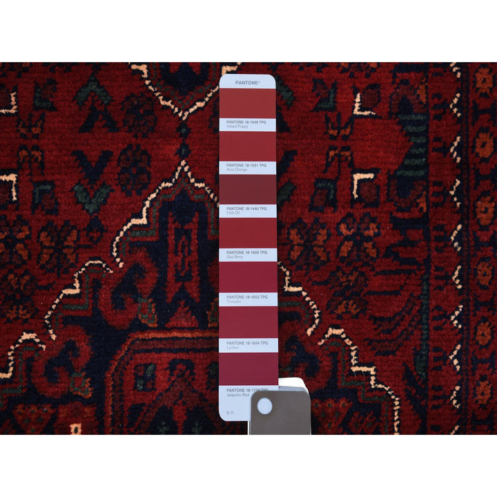 2'9" x 9'5" New Hand Knotted Red Wool Runner Oriental Rug - MOA10272015