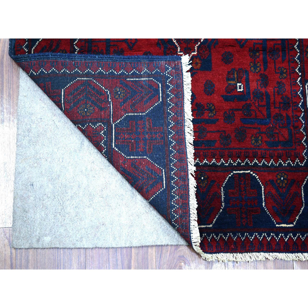 2'8" x 9'0" New Hand Knotted Red Wool Runner Oriental Rug - MOA10272017