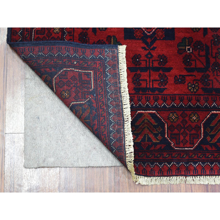 2'9" x 9'7" New Hand Knotted Red Wool Rectangle Oriental Rug - MOA10272019