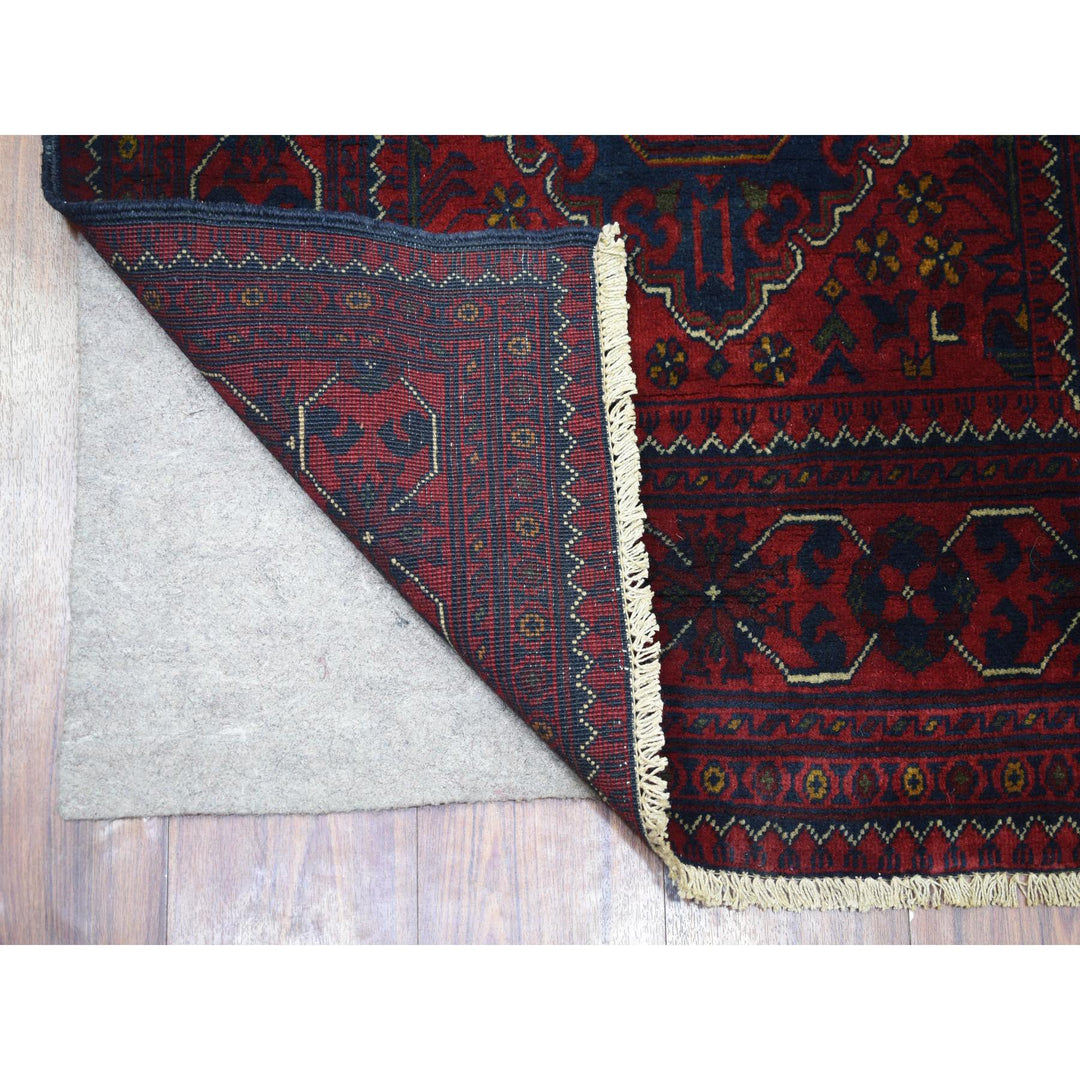 3'0" x 9'10" New Hand Knotted Red Wool Runner Oriental Rug - MOA10272020