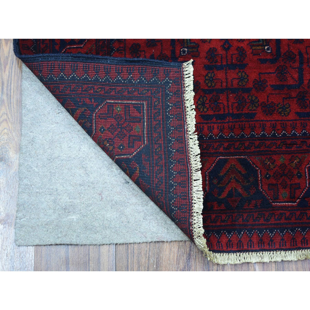 2'8" x 9'8" New Hand Knotted Red Wool Runner Oriental Rug - MOA10272022