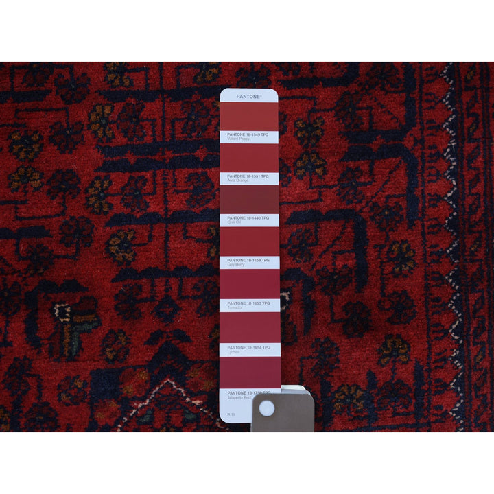 2'8" x 9'8" New Hand Knotted Red Wool Runner Oriental Rug - MOA10272022