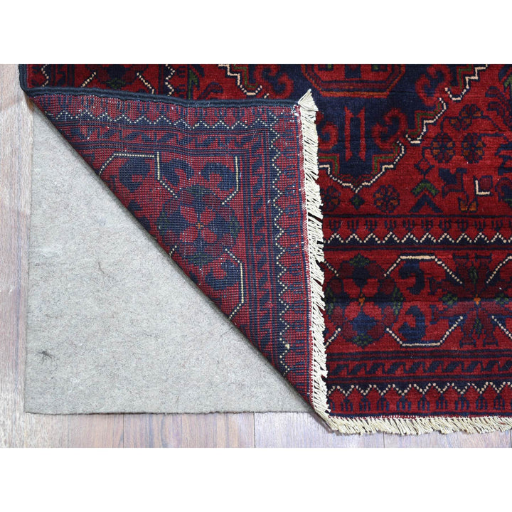 2'8" x 12'9" New Hand Knotted Red Wool Runner Oriental Rug - MOA10272024