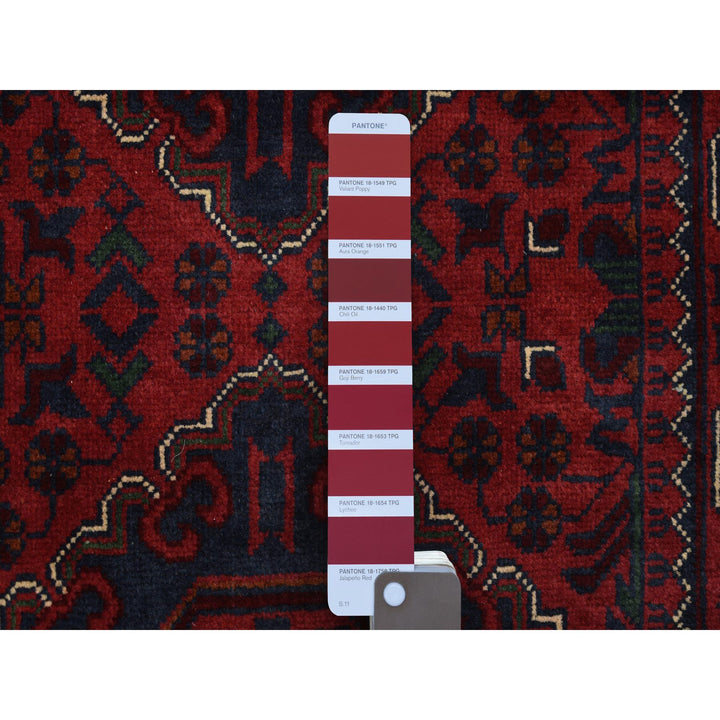 2'8" x 12'9" New Hand Knotted Red Wool Runner Oriental Rug - MOA10272024