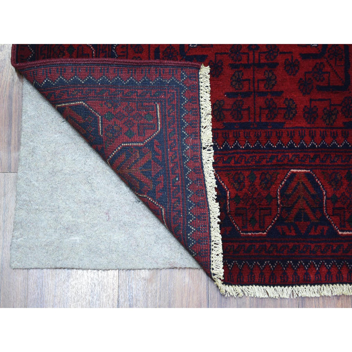 2'10" x 9'8" New Hand Knotted Red Wool Runner Oriental Rug - MOA10272025