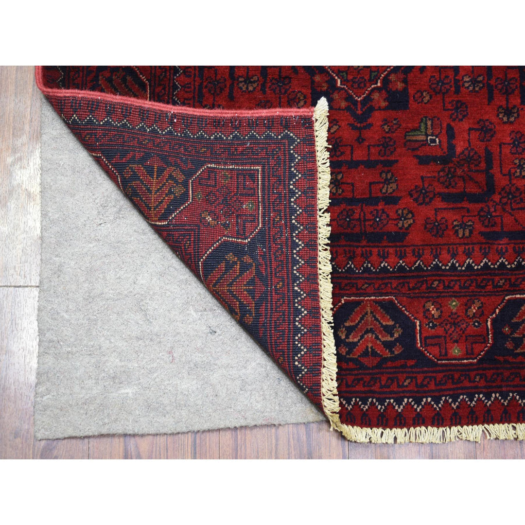 2'8" x 9'7" New Hand Knotted Red Wool Runner Oriental Rug - MOA10272027