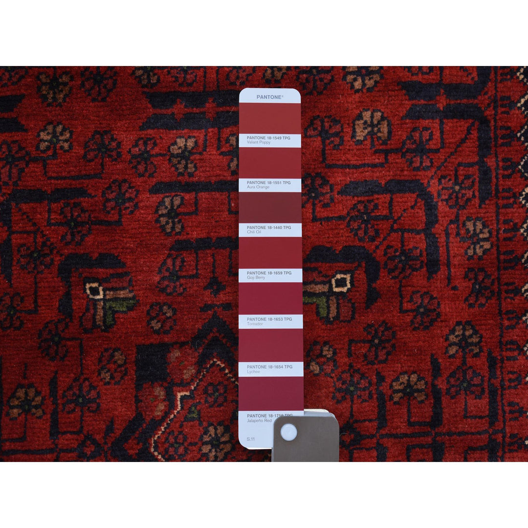 2'8" x 9'7" New Hand Knotted Red Wool Runner Oriental Rug - MOA10272027