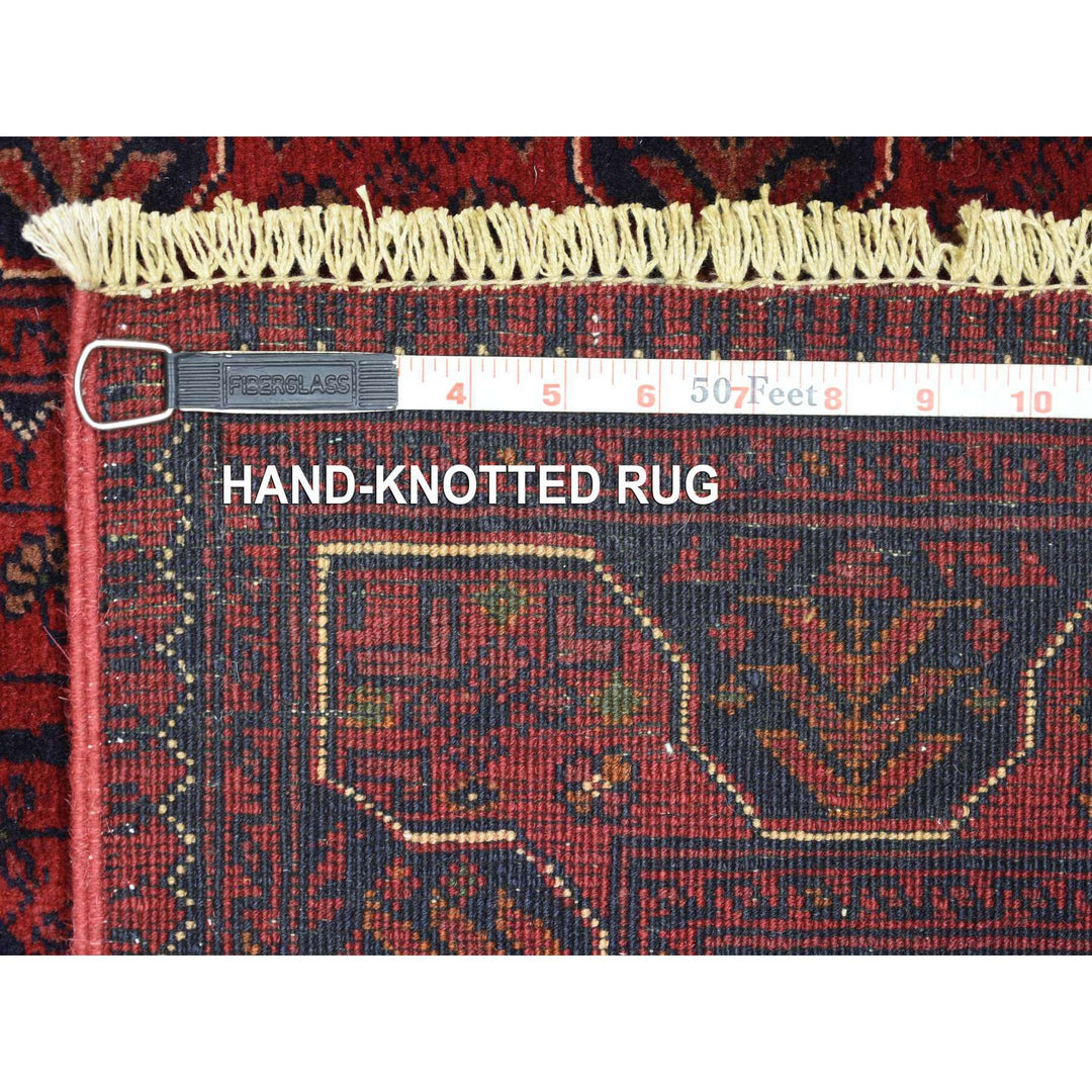 2'8" x 9'7" New Hand Knotted Red Wool Runner Oriental Rug - MOA10272027