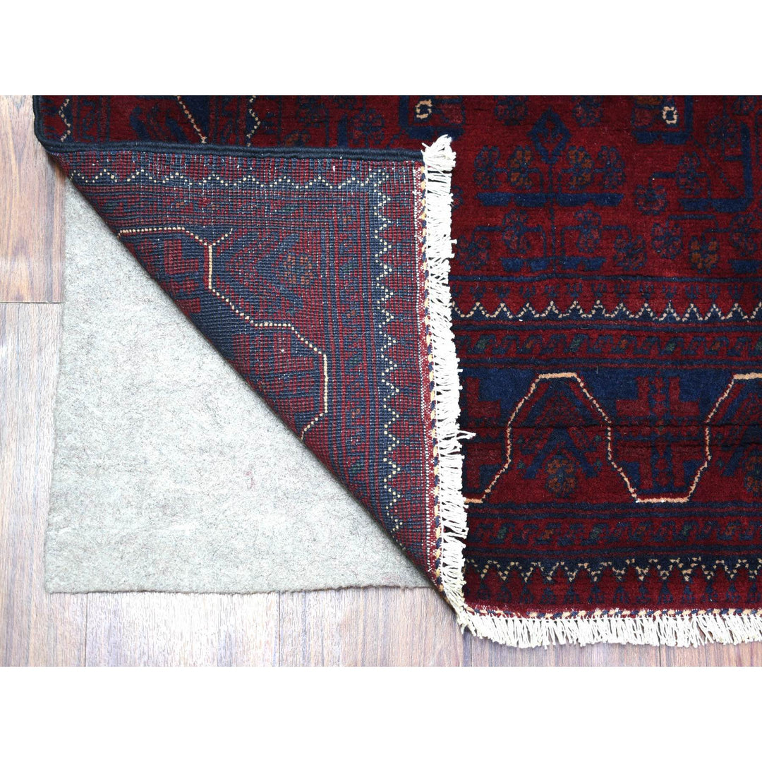 2'8" x 9'6" New Hand Knotted Red Wool Runner Oriental Rug - MOA10272028