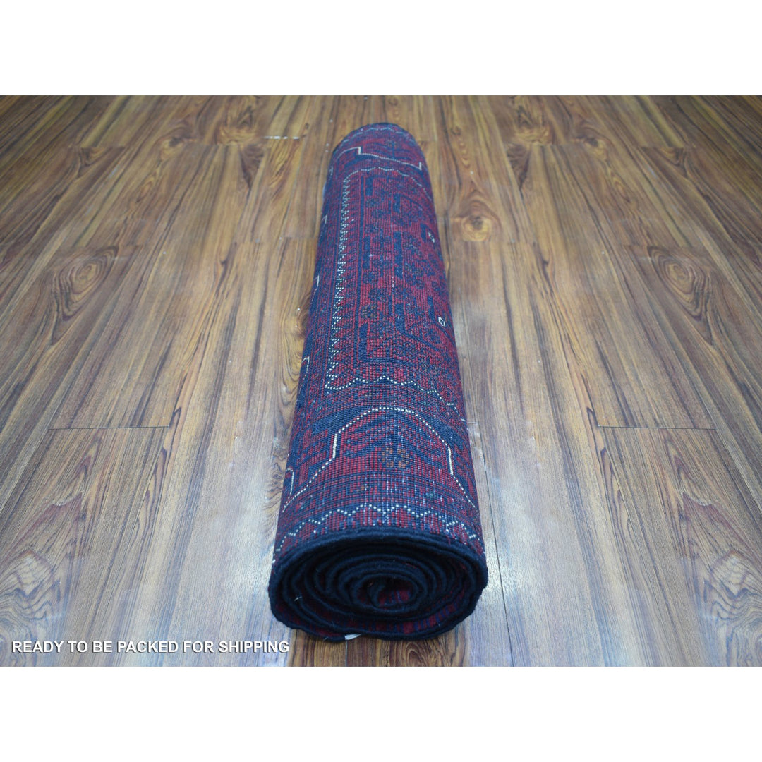 2'8" x 9'6" New Hand Knotted Red Wool Runner Oriental Rug - MOA10272028