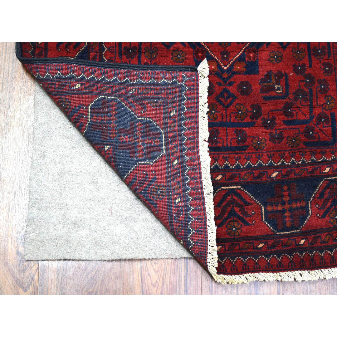 2'8" x 12'10" New Hand Knotted Red Wool Runner Oriental Rug - MOA10272029