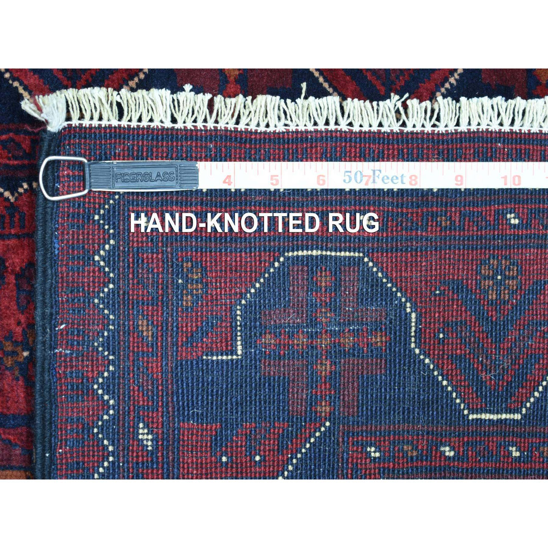 2'8" x 12'10" New Hand Knotted Red Wool Runner Oriental Rug - MOA10272029