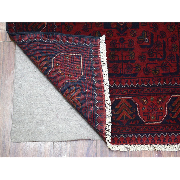 2'9" x 9'10" New Hand Knotted Red Wool Runner Oriental Rug - MOA10272030