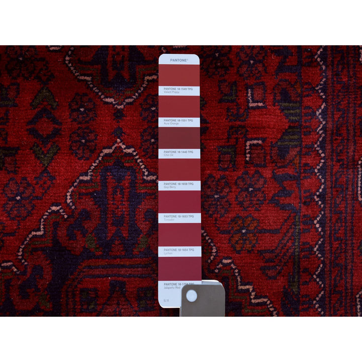 2'9" x 13'2" New Hand Knotted Red Wool Runner Oriental Rug - MOA10272031