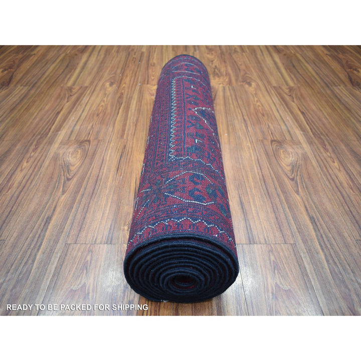 2'9" x 13'2" New Hand Knotted Red Wool Runner Oriental Rug - MOA10272031