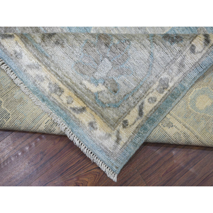 8'2" x 9'9" New Hand Knotted Blue Wool Rectangle Oriental Rug - MOA10272041