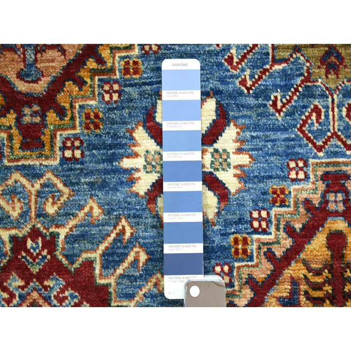 9'0" x 12'8" New Hand Knotted Blue Wool Rectangle Oriental Rug - MOA10272050