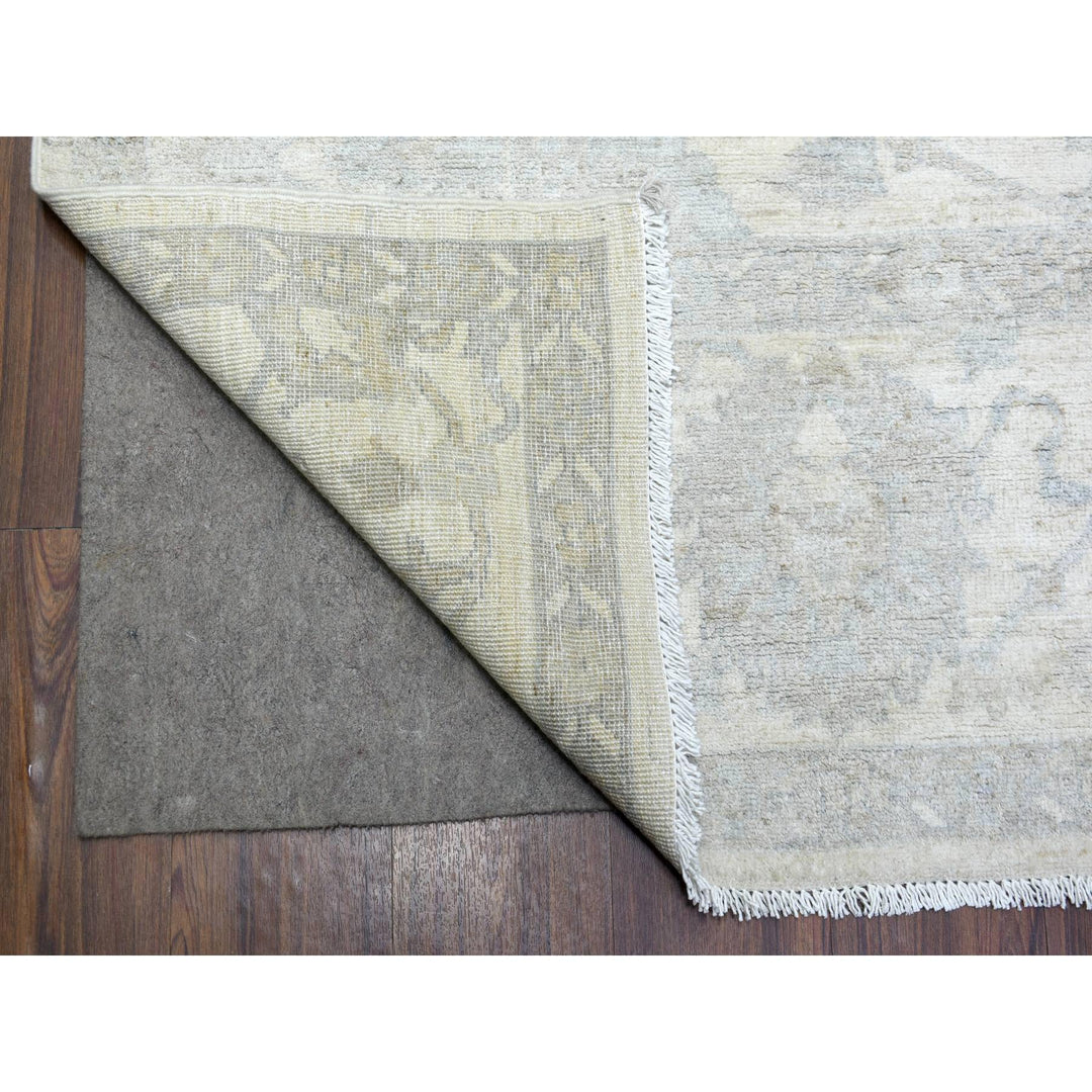 8'3" x 9'8" New Hand Knotted Ivory Wool Rectangle Oriental Rug - MOA10272084