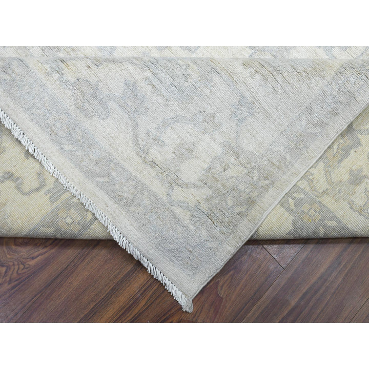 8'3" x 9'8" New Hand Knotted Ivory Wool Rectangle Oriental Rug - MOA10272084