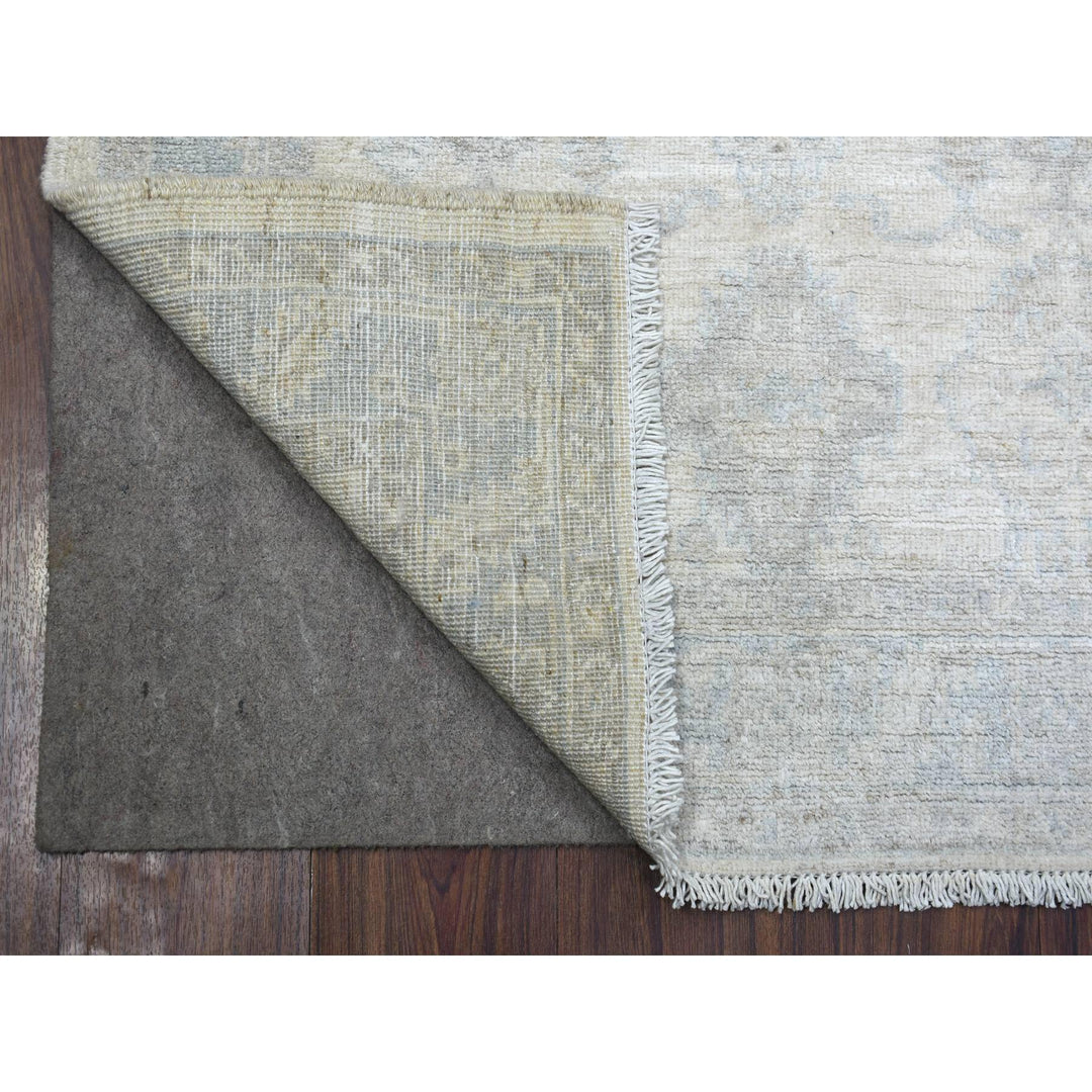 3'1" x 4'10" New Hand Knotted Ivory Wool Rectangle Oriental Rug - MOA10272099