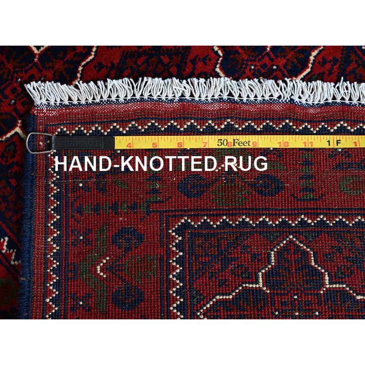 2'4" x 4'1" New Hand Knotted Red Wool Rectangle Oriental Rug - MOA102720