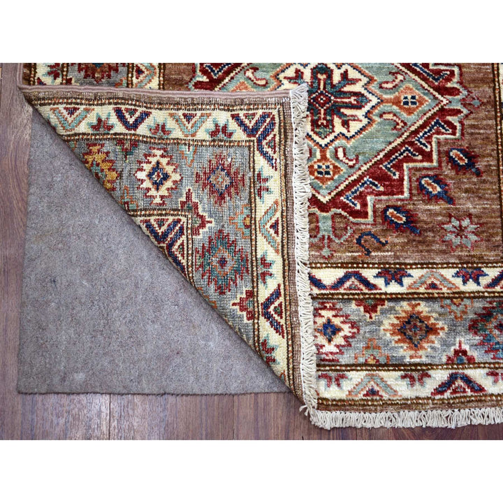 2'8" x 8'6" New Hand Knotted Brown Wool Runner Oriental Rug - MOA10272124