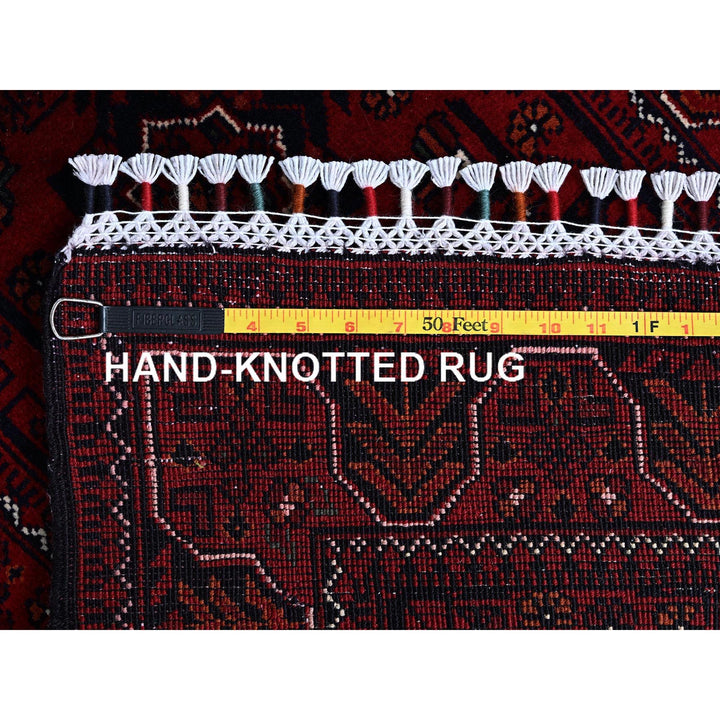 2'2" x 2'11" New Hand Knotted Red Wool Rectangle Oriental Rug - MOA102721