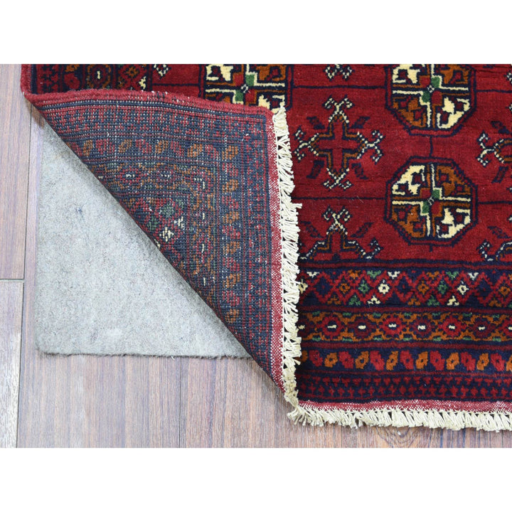 2'0" x 3'0" New Hand Knotted Red Wool Rectangle Oriental Rug - MOA10272220