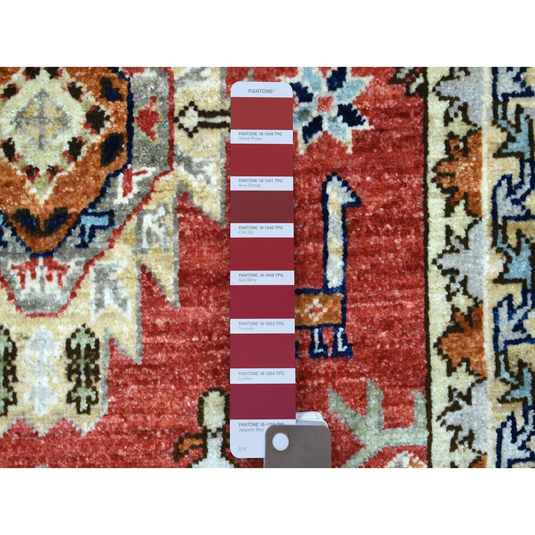 2'8" x 9'8" New Hand Knotted Red Wool Runner Oriental Rug - MOA10272259