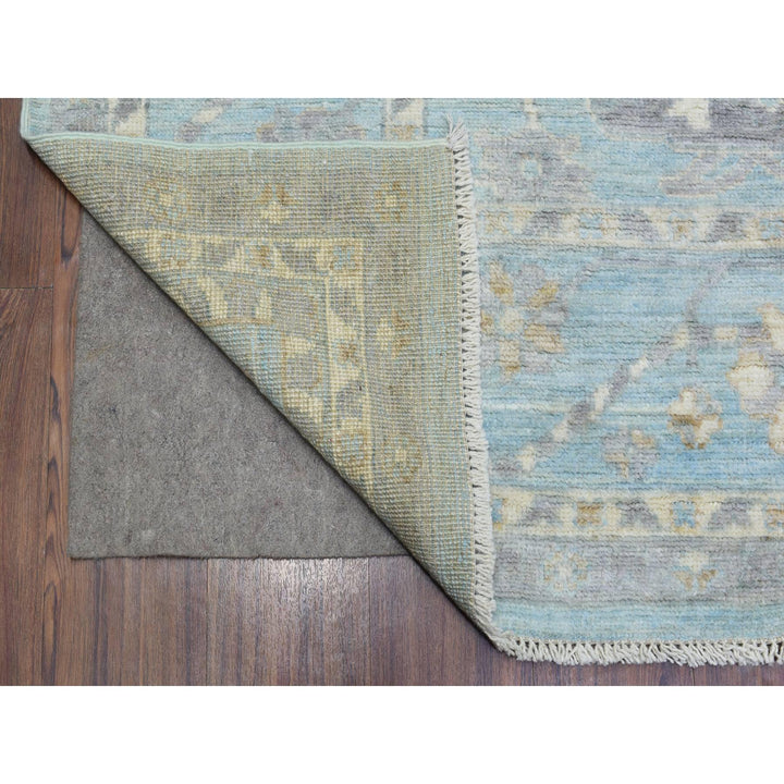 8'0" x 9'8" New Hand Knotted Blue Wool Rectangle Oriental Rug - MOA10272286