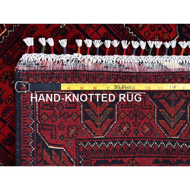 2'0" x 2'11" New Hand Knotted Red Wool Rectangle Oriental Rug - MOA102722