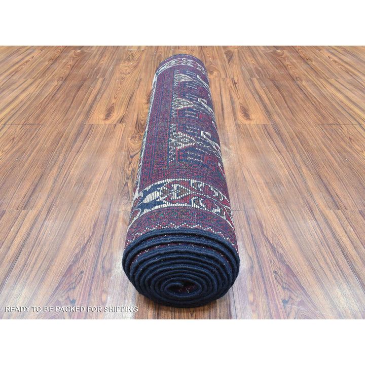 3'0" x 12'5" New Hand Knotted Red Wool Runner Oriental Rug - MOA10272340