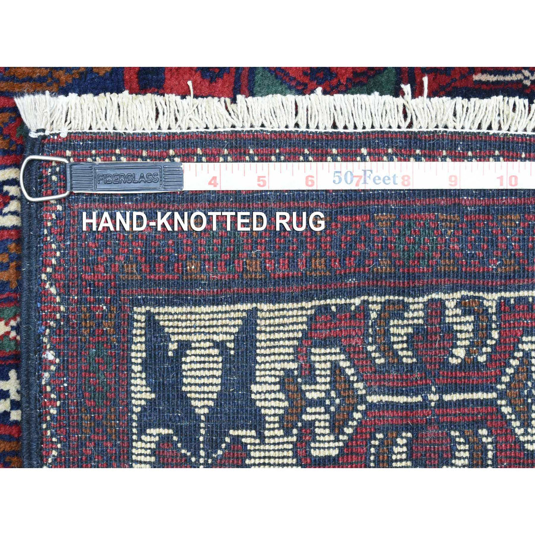 3'0" x 12'5" New Hand Knotted Red Wool Runner Oriental Rug - MOA10272340